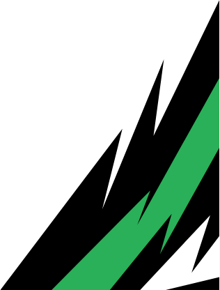 Abstract design featuring sharp green and white angular shapes against a black background, perfect as a header created with Elementor.