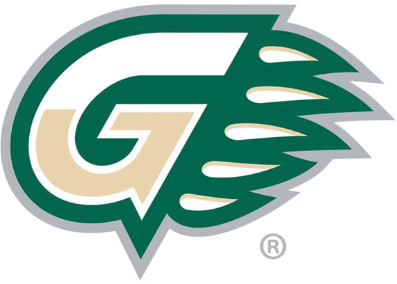 A logo featuring a stylized letter "G" with green and beige colors, incorporating a design resembling wing or feathered tips on the right side, subtly reflecting affiliations.