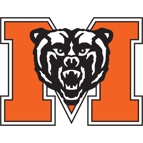 The image features a stylized bear head in black and white, positioned in front of a large, bold, orange letter "M" with a white outline—highlighting strong team affiliations.