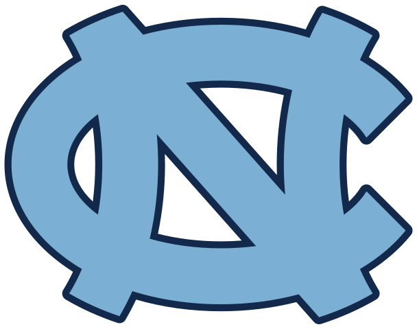 Light blue interlocking "NC" logo with a dark blue outline, proudly signifying affiliations with the University of North Carolina at Chapel Hill.